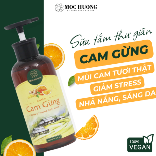 MỘC HƯƠNG - Gel tắm cam gừng (420ml)