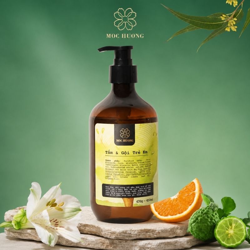 MỘC HƯƠNG - Tắm & gội trẻ em (470g - 450ml)